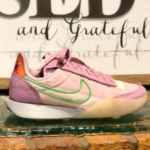 Nike Waffle Racer 2X Pink Green Wmns Sz 6 #CK6647 601